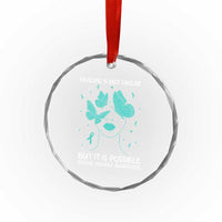 Sexual Assault Awareness Crystal Glass Ornament Healing Is Not Linear But It Is Possible