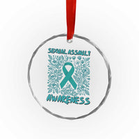 Sexual Assault Awareness Month Crystal Glass Ornament