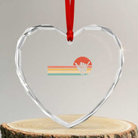 Shaka Hand Heart Crystal Glass Ornament Retro Vintage Shaka Sign Rasta Hawaii Hawaiian - Wonder Print Shop