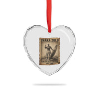Shaka Zulu Heart Crystal Glass Ornament King of Zulu Kingdom Indigenous African Tribe