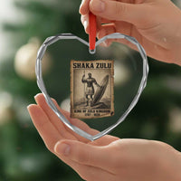 Shaka Zulu Heart Crystal Glass Ornament King of Zulu Kingdom Indigenous African Tribe