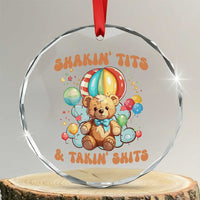 Shakin' Tits and Takin' Shits Crystal Glass Ornament Naughty Funny Inappropriate - Wonder Print Shop