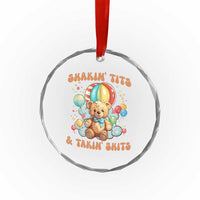 Shakin' Tits and Takin' Shits Crystal Glass Ornament Naughty Funny Inappropriate TS10