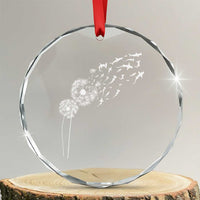 Shark Dandelion Flower for Ocean Wildlife Lover Crystal Glass Ornament