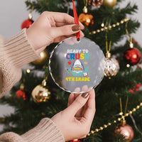 Shark Ready To Crush 4th Grade Crystal Glass Ornament Cool Boys First Day of School Gift