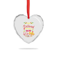 She Believed She Could So She Did Heart Crystal Glass Ornament - Wonder Print Shop