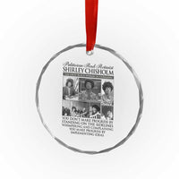 Shirley Chisholm Crystal Glass Ornament You Make Progress By Implementing Ideas Quote