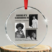 Shirley Chisholm Unbought And Unbossed Crystal Glass Ornament Vintage Feminist Poster