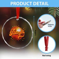 Showgirl Crystal Glass Ornament Orange Show Girl Concert Country Music Fan Gift