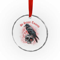 Sic Semper Tyrannis & Raven Crystal Glass Ornament Protest Feminist Activist - Wonder Print Shop