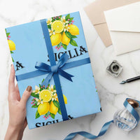 Sicilia Italia Fresh Lemon Wrapping Paper Roll Italian Sicilians Floral Citrus from Southern Italy - Wonder Print Shop