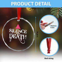 Silence Death Crystal Glass Ornament LGBTQ Pride Month TS10