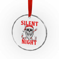 Silent Night Skull Christmas Crystal Glass Ornament Creepy Santa Gothic Holiday - Wonder Print Shop
