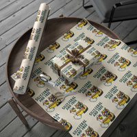 Silly Feral and Free Wrapping Paper Roll Funny Goose and Raccoon 4th of July Patriotic - Wonder Print Shop