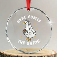 Silly Goose Bride Crystal Glass Ornament Funny Goose Lovers TS10