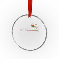 Silly Goose LGBTQ Pride Crystal Glass Ornament Off To Be Proud