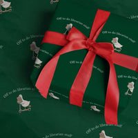 Silly Goose Librarian Wrapping Paper Roll Off To Do Librarian Stuff Book Lover Gift