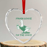 Silly Goose Mom Heart Crystal Glass Ornament New Mom Pregnancy Announcement Mothers Day