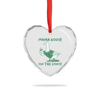 Silly Goose Mom Heart Crystal Glass Ornament New Mom Pregnancy Announcement Mothers Day