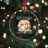 Silly Rabbit Easter Is For Jesus Crystal Glass Ornament Christian Easter