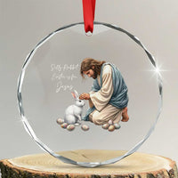 Silly Rabbit Easter Is For Jesus Crystal Glass Ornament Christian Easter Religious