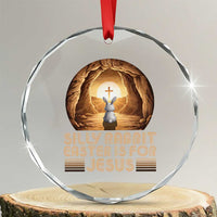 Silly Rabbit Easter Is For Jesus Crystal Glass Ornament Christian Jesus Easter