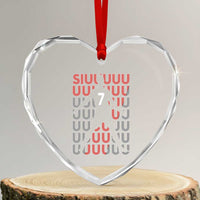 Siuuuu Soccer Celebration Heart Crystal Glass Ornament Gift For Fans