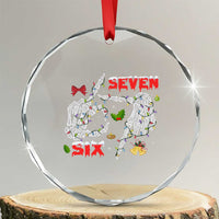 Six And Seven Meme Skeleton Crystal Glass Ornament Funny Trendy Christmas Party Gift TS12