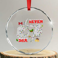 Six And Seven Meme Skeleton Crystal Glass Ornament Funny Trendy Christmas Party Gift - Wonder Print Shop