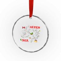 Six And Seven Meme Skeleton Crystal Glass Ornament Funny Trendy Christmas Party Gift TS12