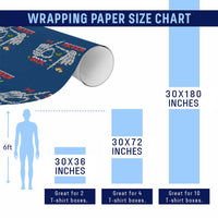 Six And Seven Meme Skeleton Wrapping Paper Roll Funny Trendy Christmas Party Gift - Wonder Print Shop