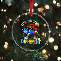 Six Seven Autism Awareness Crystal Glass Ornament It Is Ok To Be Different 67 Meme Puzzle