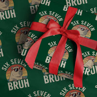 Six Seven Bruh 67 Meme Funny Capybara Wrapping Paper Roll