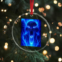 Six Seven Energy Overload Graphic Crystal Glass Ornament 67 Mason Kid Analog Horror Meme TS02