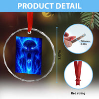 Six Seven Energy Overload Graphic Crystal Glass Ornament 67 Mason Kid Analog Horror Meme TS02