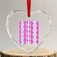 Six Seven Glitch Optical Illusion Meme Heart Crystal Glass Ornament Funny Gen Z Alpha Gift - Wonder Print Shop