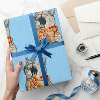 Six Seven Meme Cat 67 Pizza Nugget Wrapping Paper Roll Funny Gen Alpha 67 Trend Gift - Wonder Print Shop