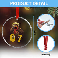 Six Seven Meme Turkey Crystal Glass Ornament Trending Gen Alpha Thanksgiving Gift TS12