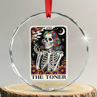 Skeleton 420 Cannabis Crystal Glass Ornament Tarot Card The Stoner Weed Lover TS02