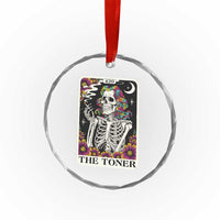 Skeleton 420 Cannabis Crystal Glass Ornament Tarot Card The Stoner Weed Lover - Wonder Print Shop