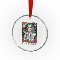 Skeleton 420 Cannabis Crystal Glass Ornament Tarot Card The Stoner Weed Lover TS02