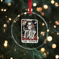 Skeleton 420 Cannabis Crystal Glass Ornament Tarot Card The Stoner Weed Lover TS02