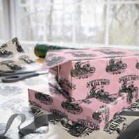 Skeleton Biker Vintage Motorcycle Graphic Wrapping Paper Roll Everything Will Kill You So Choose Something Fun