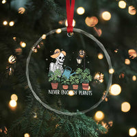 Skeleton Monstera Lover Crystal Glass Ornament Never Enough Plants TS12