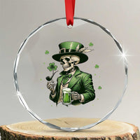Skeleton St Patricks Day Drinking Crystal Glass Ornament Irish Party Gift