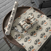 Ski Snowboard Snowman Face Wrapping Paper Roll Goggles Skiing Snow Ski Lover Skier - Wonder Print Shop