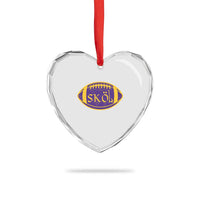 Skol Football Heart Crystal Glass Ornament Retro Nordic Scandinavian Warrior Vikings Axe - Wonder Print Shop