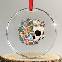 Skull Christmas Crystal Glass Ornament Sorta Scary Sorta Merry TS02