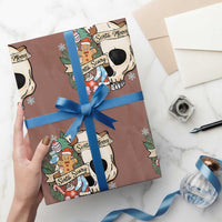 Skull Christmas Wrapping Paper Roll Sorta Scary Sorta Merry