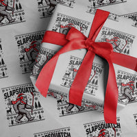 Slapsquatch Hockey Player Wrapping Paper Roll Funny Bigfoot Ugly Christmas Gift - Wonder Print Shop